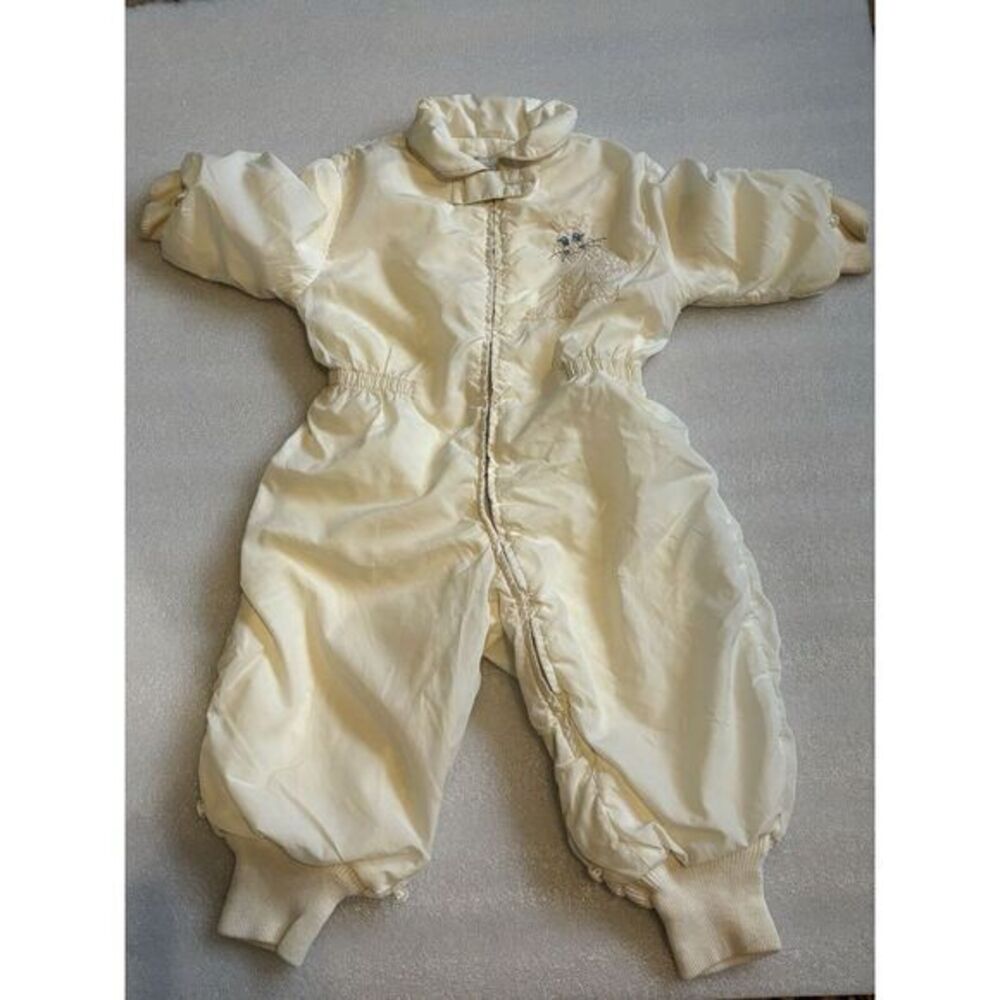 Vintage Tidykins Quilted Insulated‎ Lining Zip Up snowsuit Girl 60's, 70's